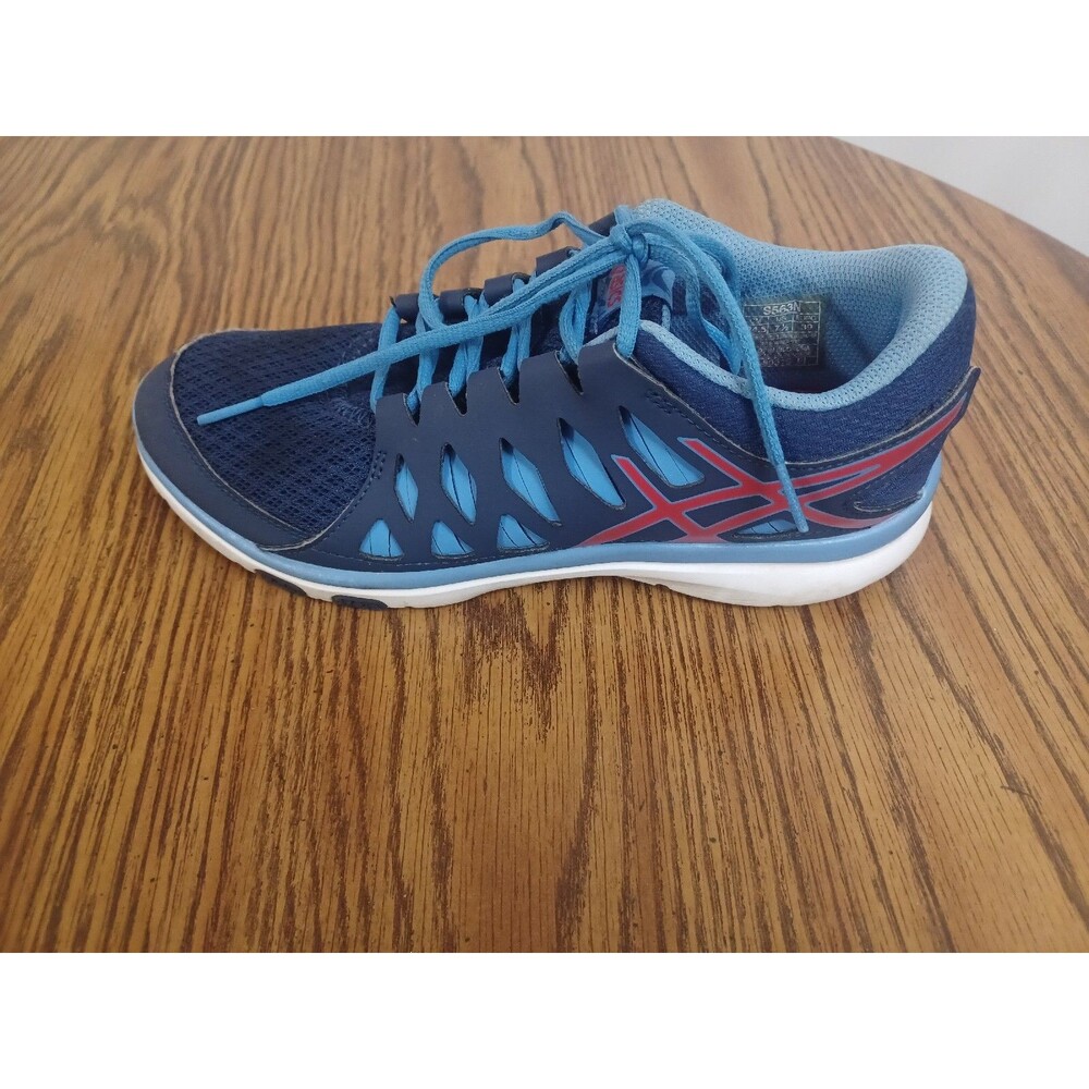 Asics Gel-Fit Tempo Lace Up Athletic Shoe Womens Size 7.5 S563N Blue White Pink - Picture 10 of 11